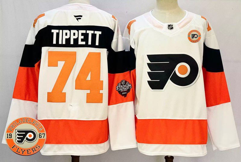 Men Philadelphia Flyers #74 Tippett White Fanatics 2025 NHL Jersey style 1->philadelphia flyers->NHL Jersey